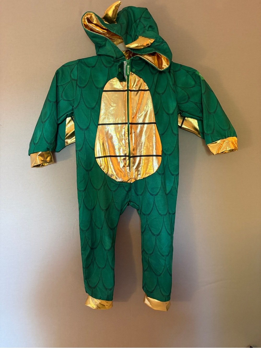 Tipsy Elves Childrens Dragon Costume Size 4t Halloween Cosplay NWOT Green & Gold